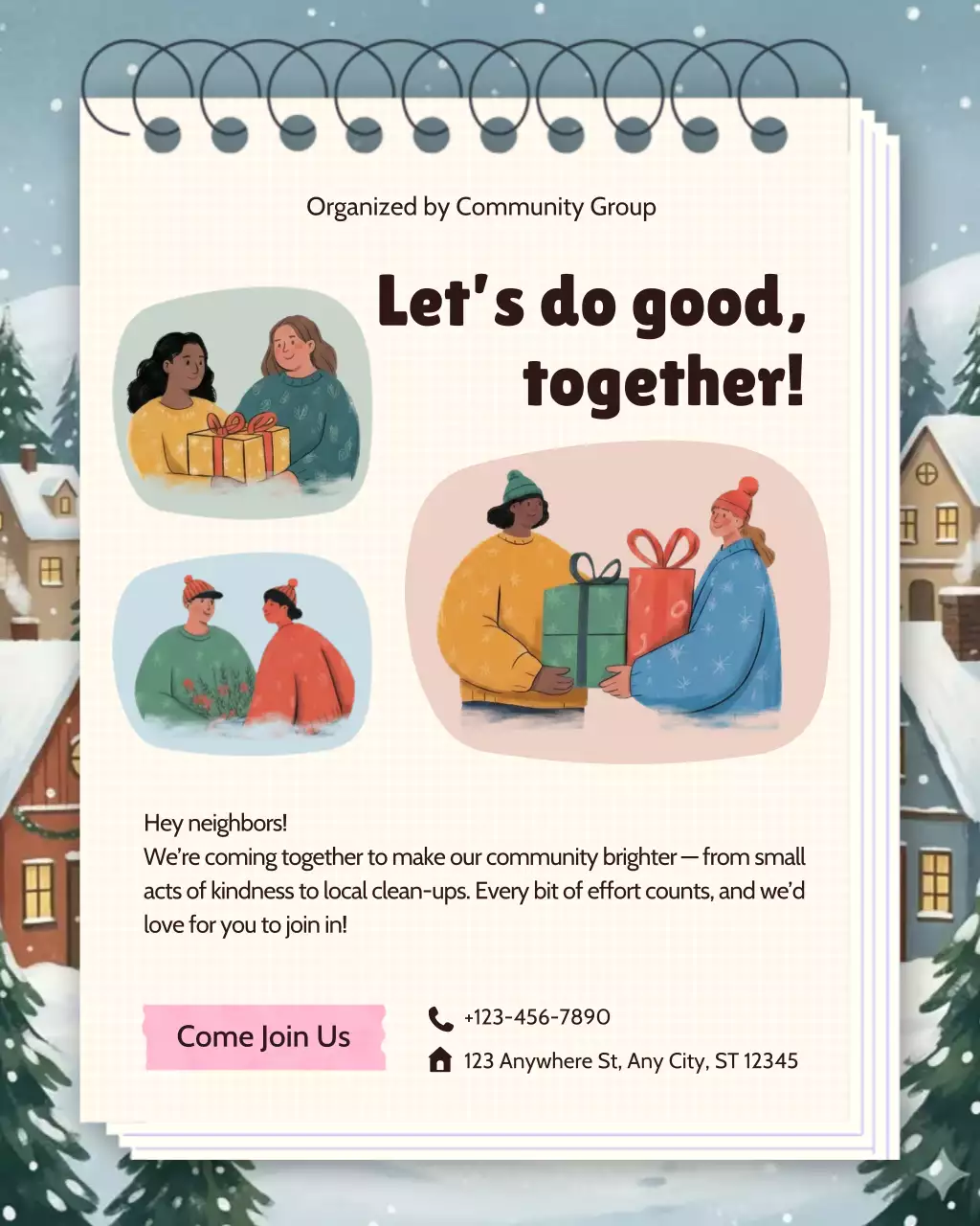 Pengumuman Komunitas Beige Notebook di Instagram