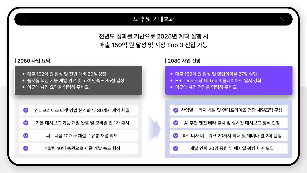 연보라 모던 사업 계획 기획