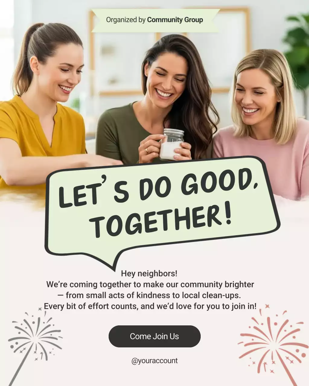 Pengumuman Komunitas Beige Modern di Instagram