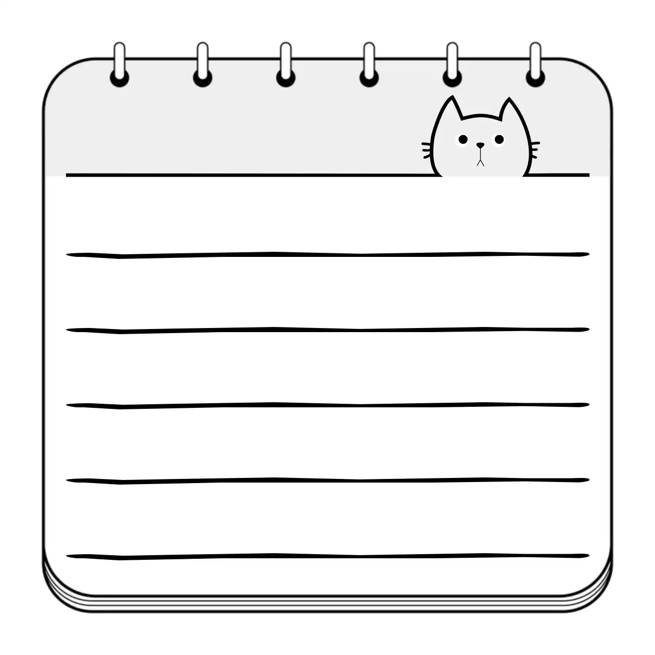 회색의 깔끔한 라인 체크리스트