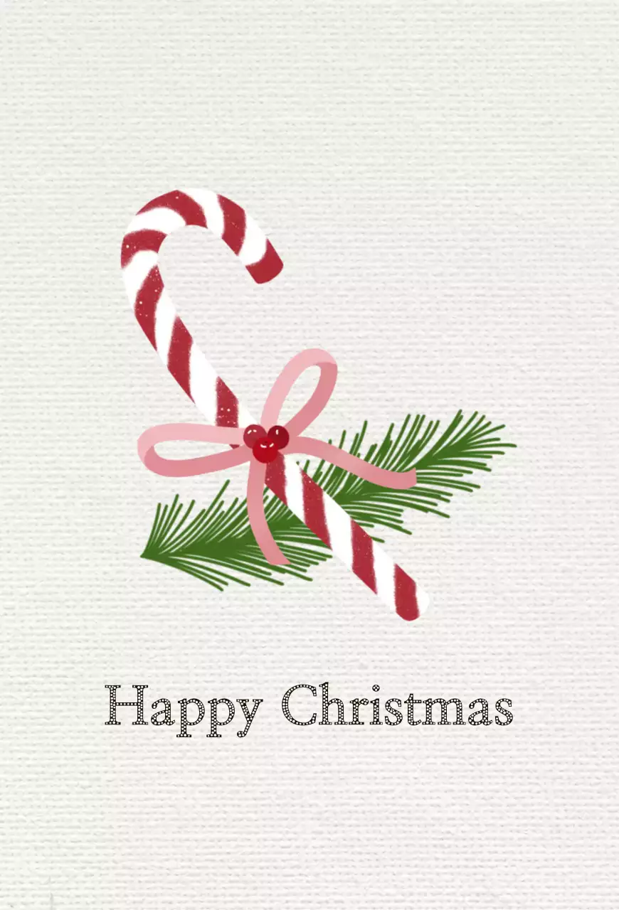 빨간색과 초록색의 심플한 크리스마스 기념 엽서 편지