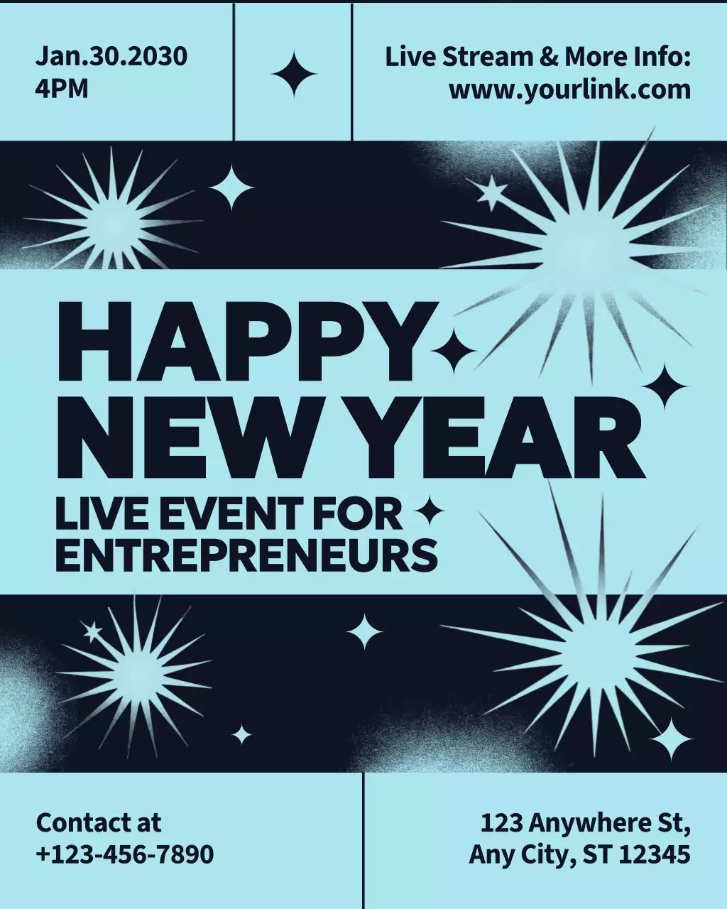 Anúncio vertical do Instagram da Blue Modern Business Live