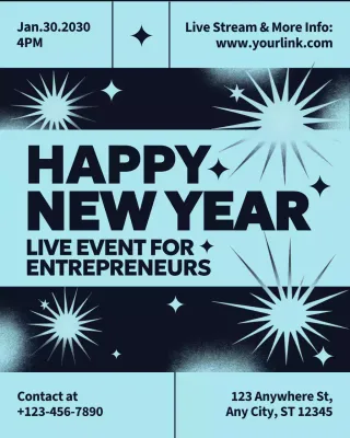 Anúncio vertical do Instagram da Blue Modern Business Live