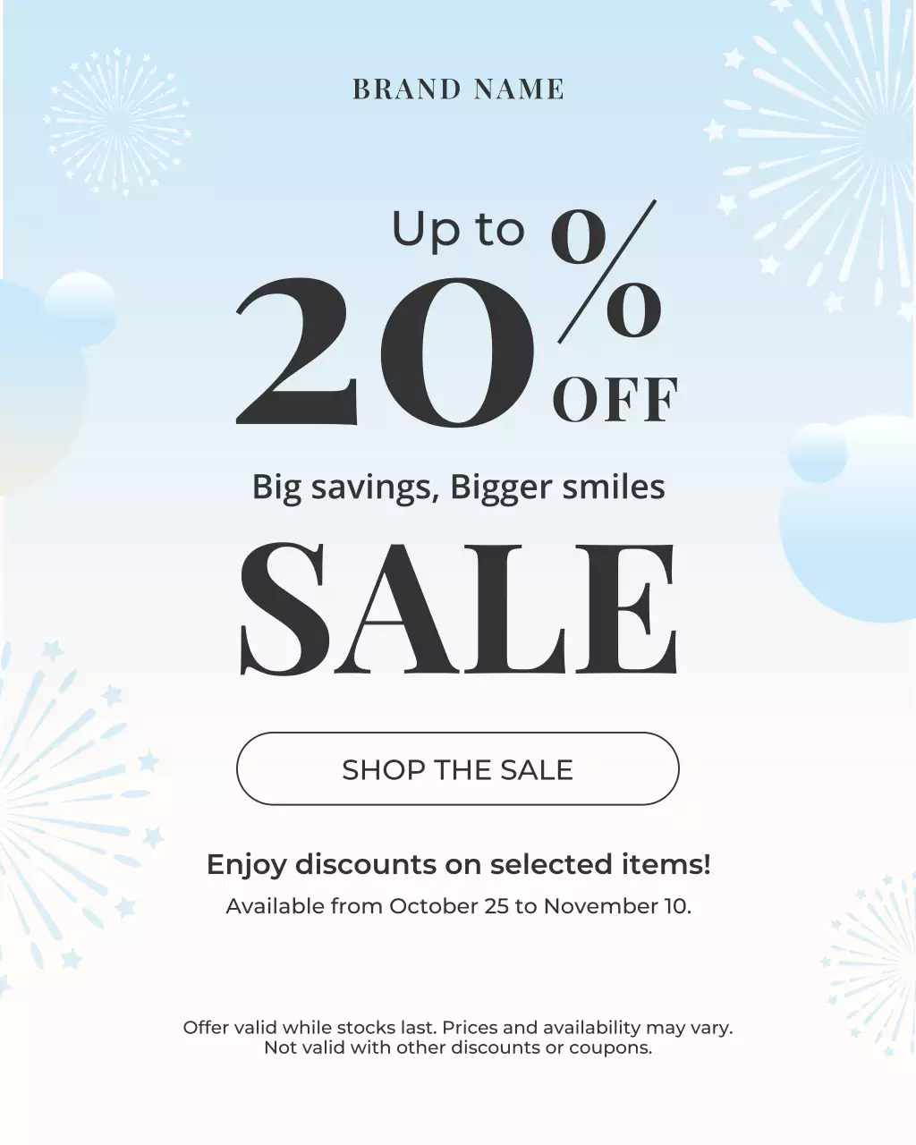 Potret Instagram Promosi Penjualan Modern Biru