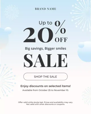 Potret Instagram Promosi Penjualan Modern Biru