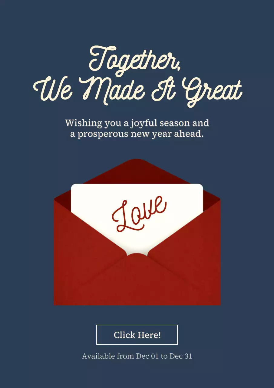 Navy Classic Holiday Greetings Card