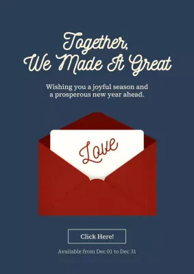 Navy Classic Holiday Greetings Card