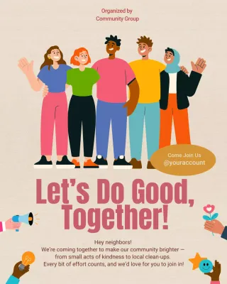 Postingan Instagram Undangan Komunitas Beige Retro