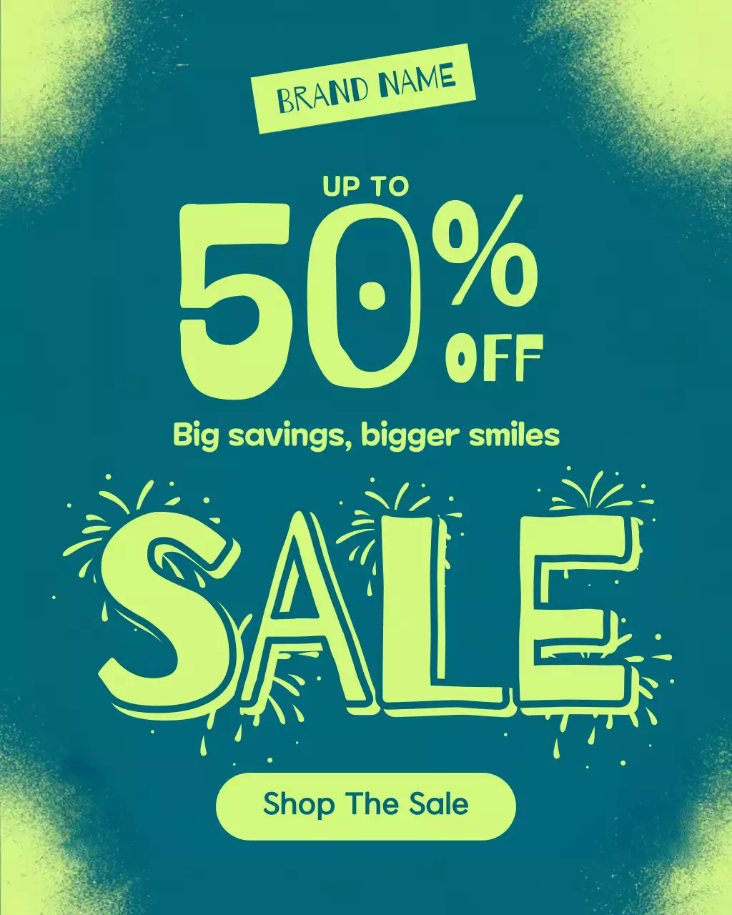 Neon Bold Sale Promotion Instagram Portrait