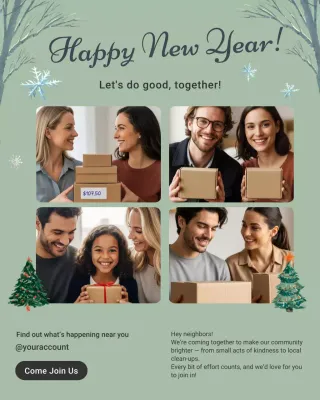 Postingan Instagram Undangan Komunitas Modern Beige