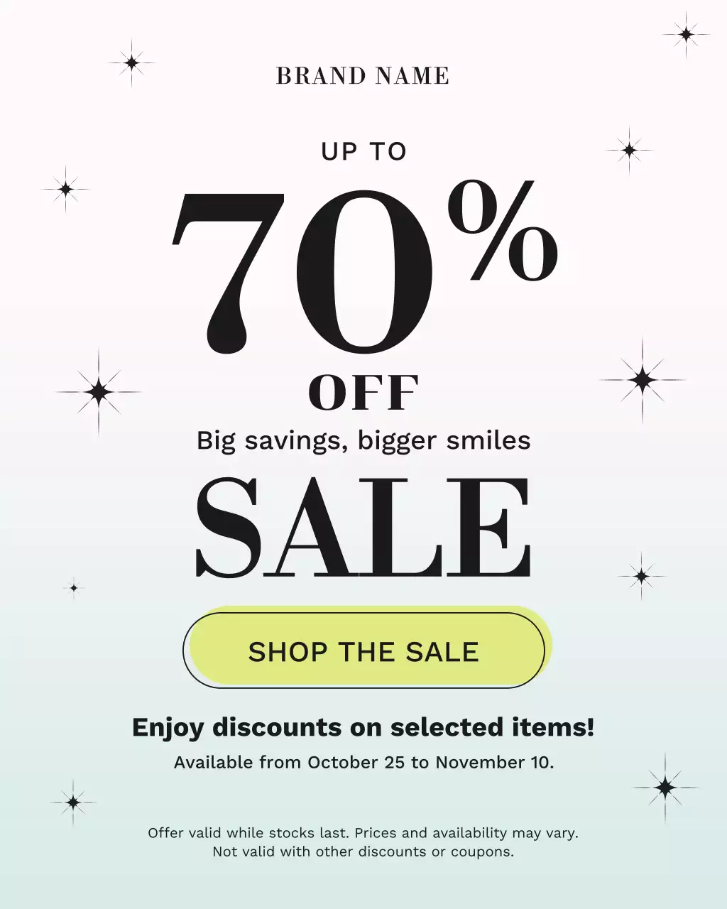 Promosi Penjualan Mint Modern, Potret Instagram