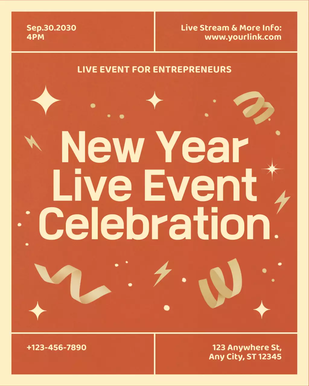 Orange Modern Entrepreneurs Event Instagram Vertical