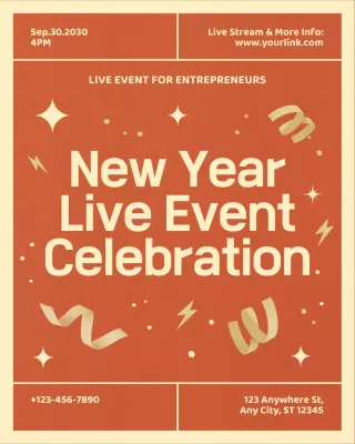 Orange Modern Entrepreneurs Event Instagram Vertical