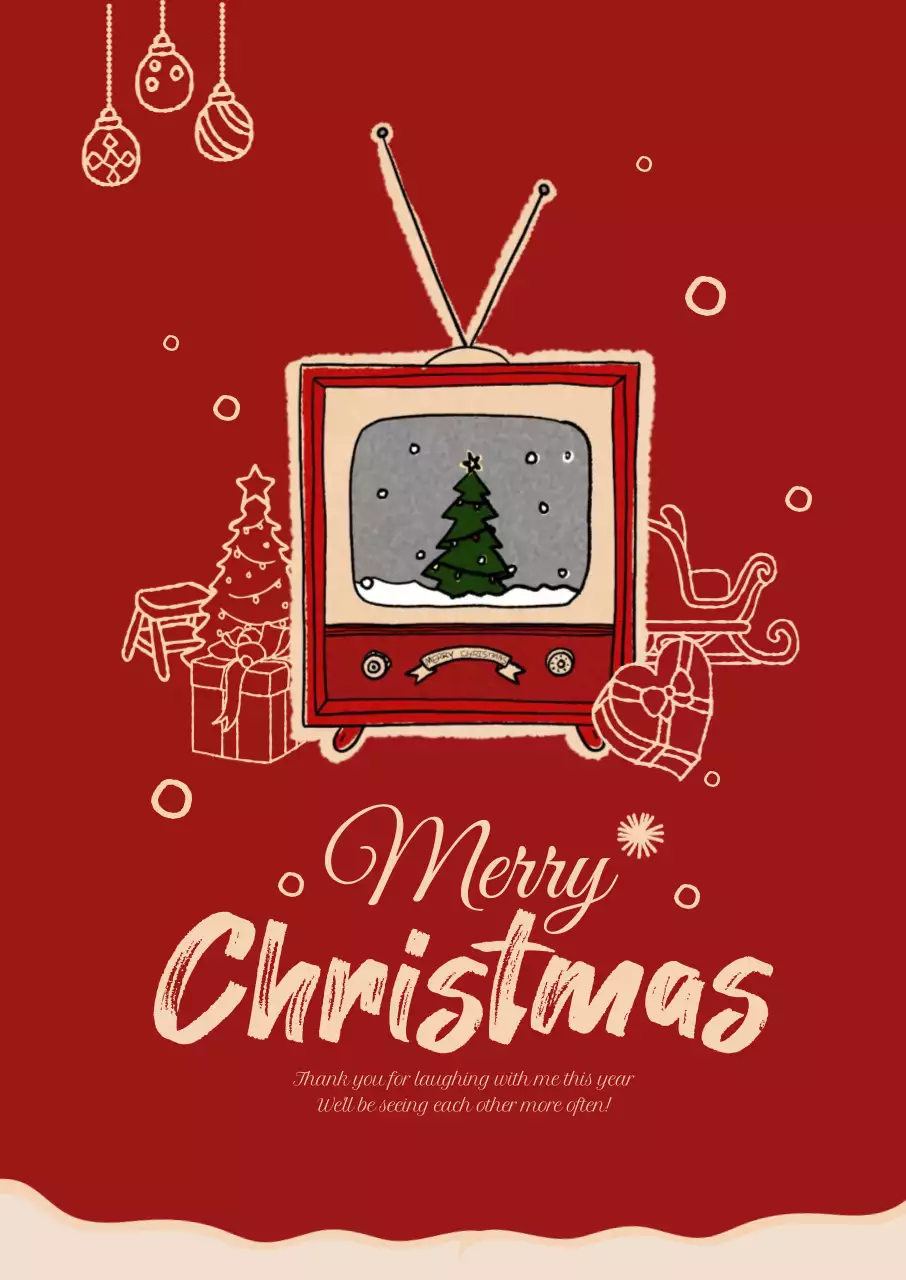 크리스마스 빈티지 tv포스터