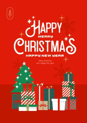 해피크리스마스 선물 포스터