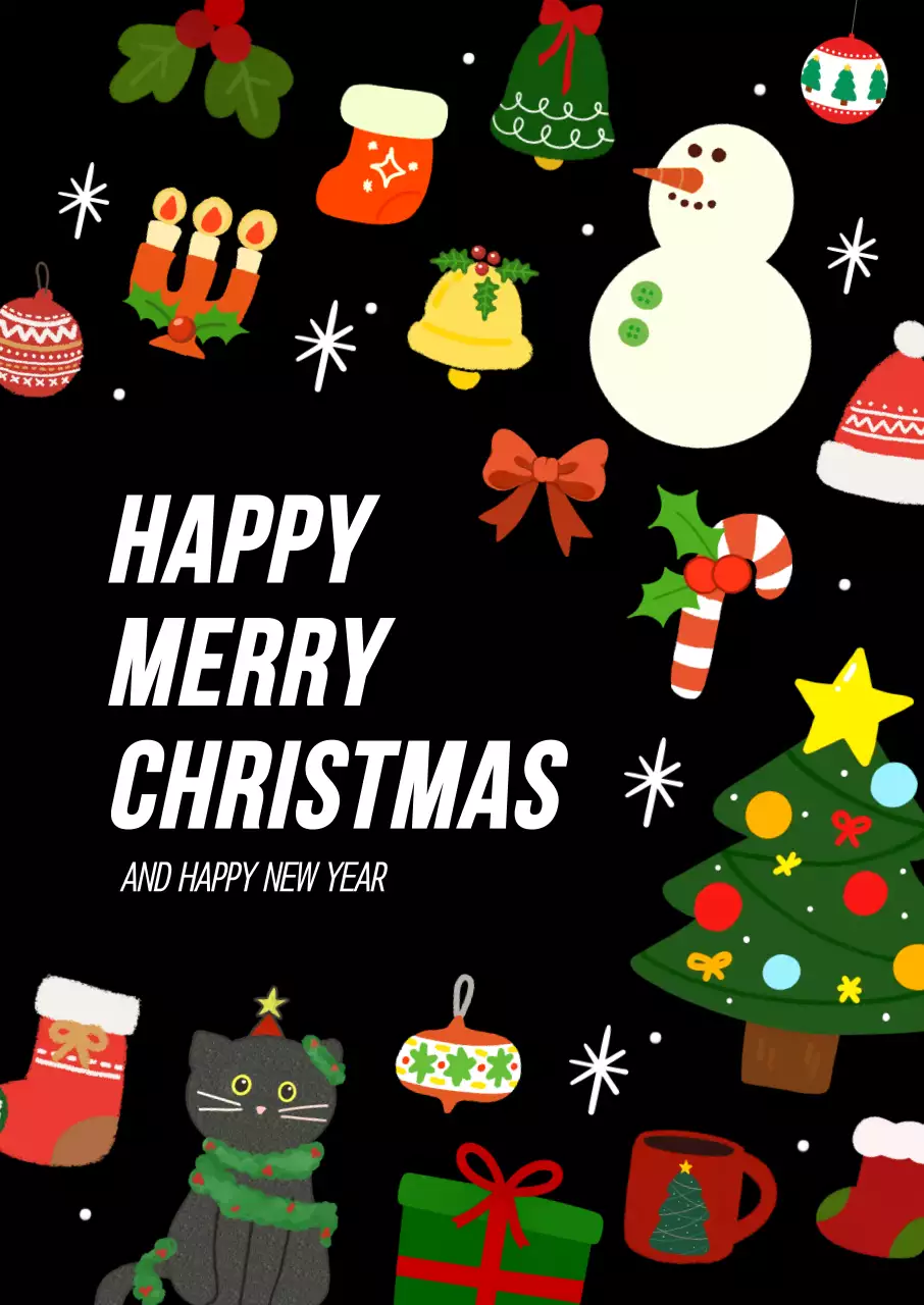 해피 메리 크리스마스 포스터