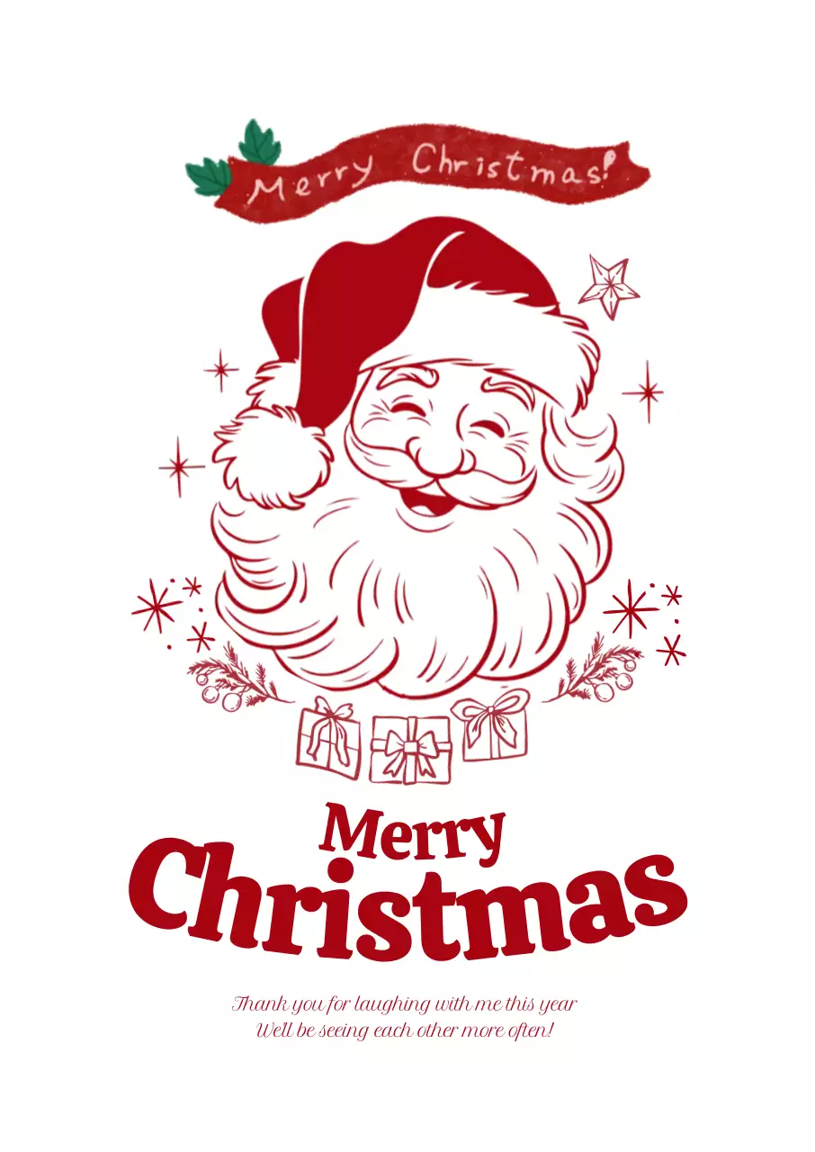 스마일 산타 메리크리스마스 포스터
