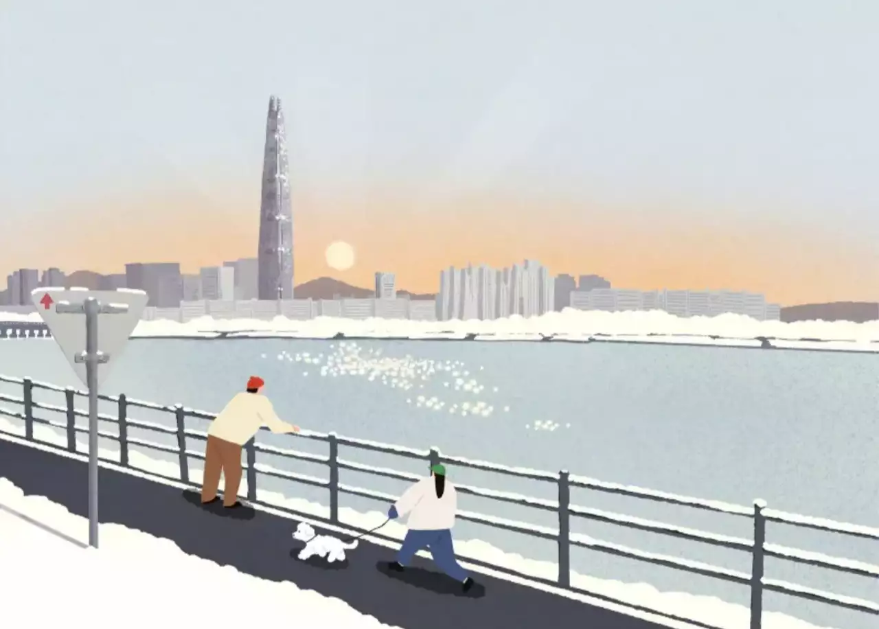 흰색 미니멀 달력 캘린더