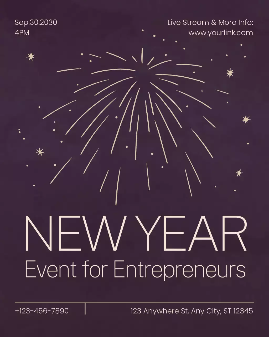 Acara Bisnis Modern Ungu Instagram Vertikal