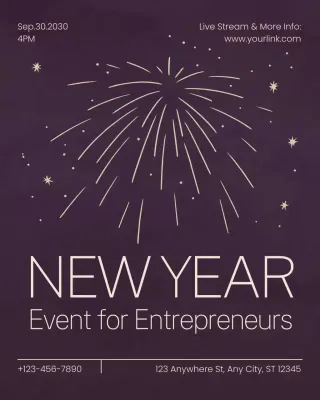 Acara Bisnis Modern Ungu Instagram Vertikal