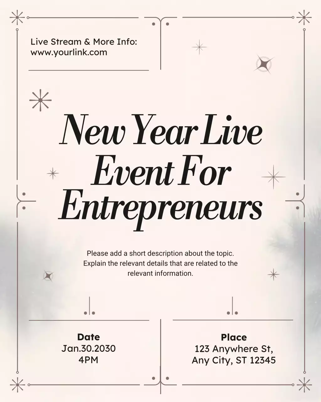 Pengumuman Bisnis Elegan Warna Krem untuk Instagram (Vertikal)