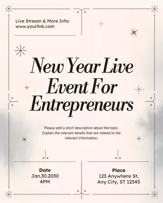 Pengumuman Bisnis Elegan Warna Krem untuk Instagram (Vertikal)