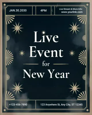 Pengumuman Bisnis Elegan Instagram Vertikal