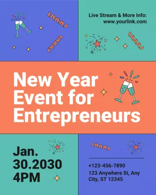 Pengumuman Acara Wirausaha Modern Instagram Vertikal