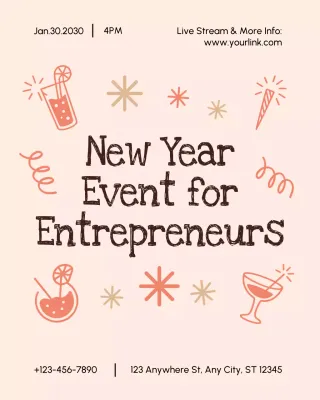 Beige Retro Business Event Instagram Vertical