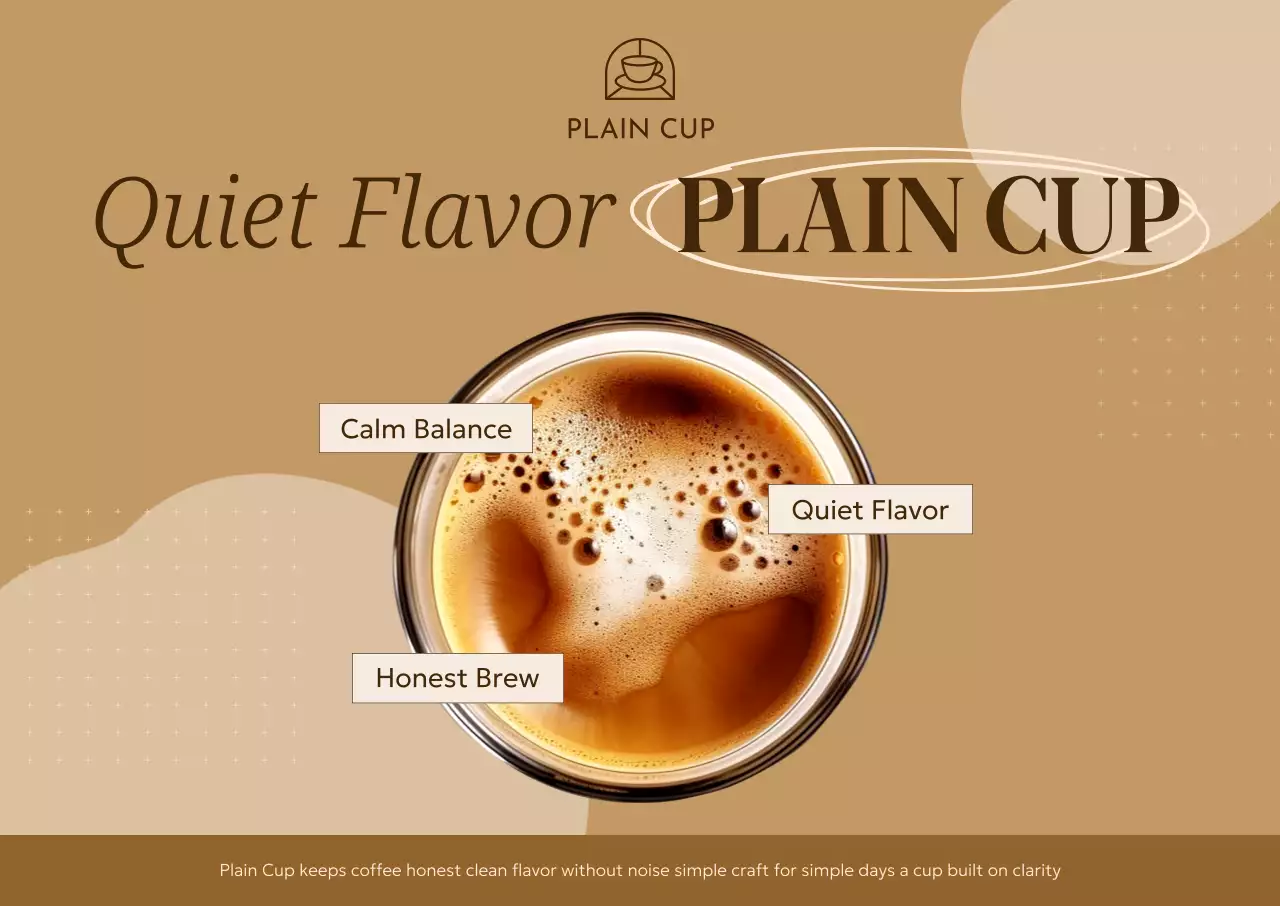 베이지 모던 커피 광고