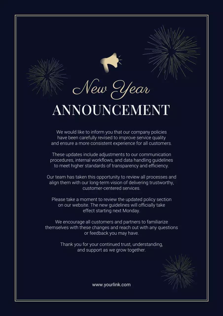 Navy Modern Policy Announcement Poster