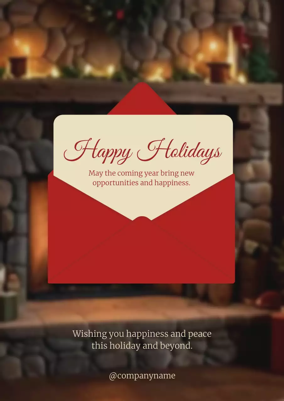 Red Classic Holiday Invitation