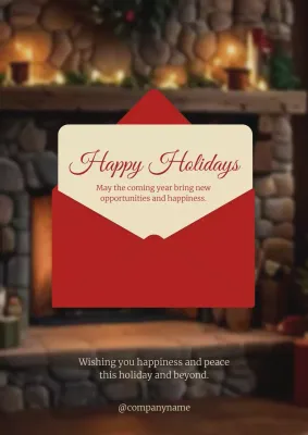 Red Classic Holiday Invitation