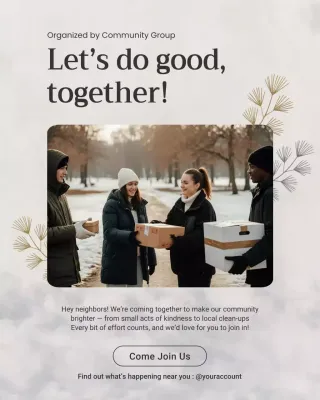 Beige Modern Community Event Announcement Instagram Post