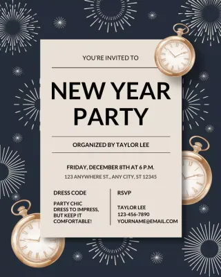 Undangan Koktail Elegan Angkatan Laut (Usia Navy) (Unggahan Instagram)