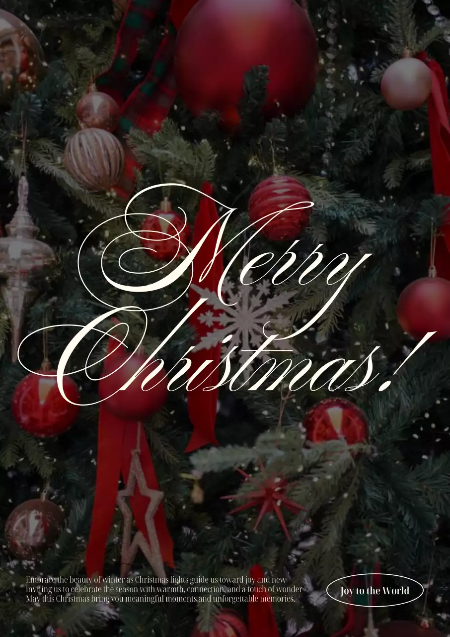 빨강 클래식 크리스마스 엽서