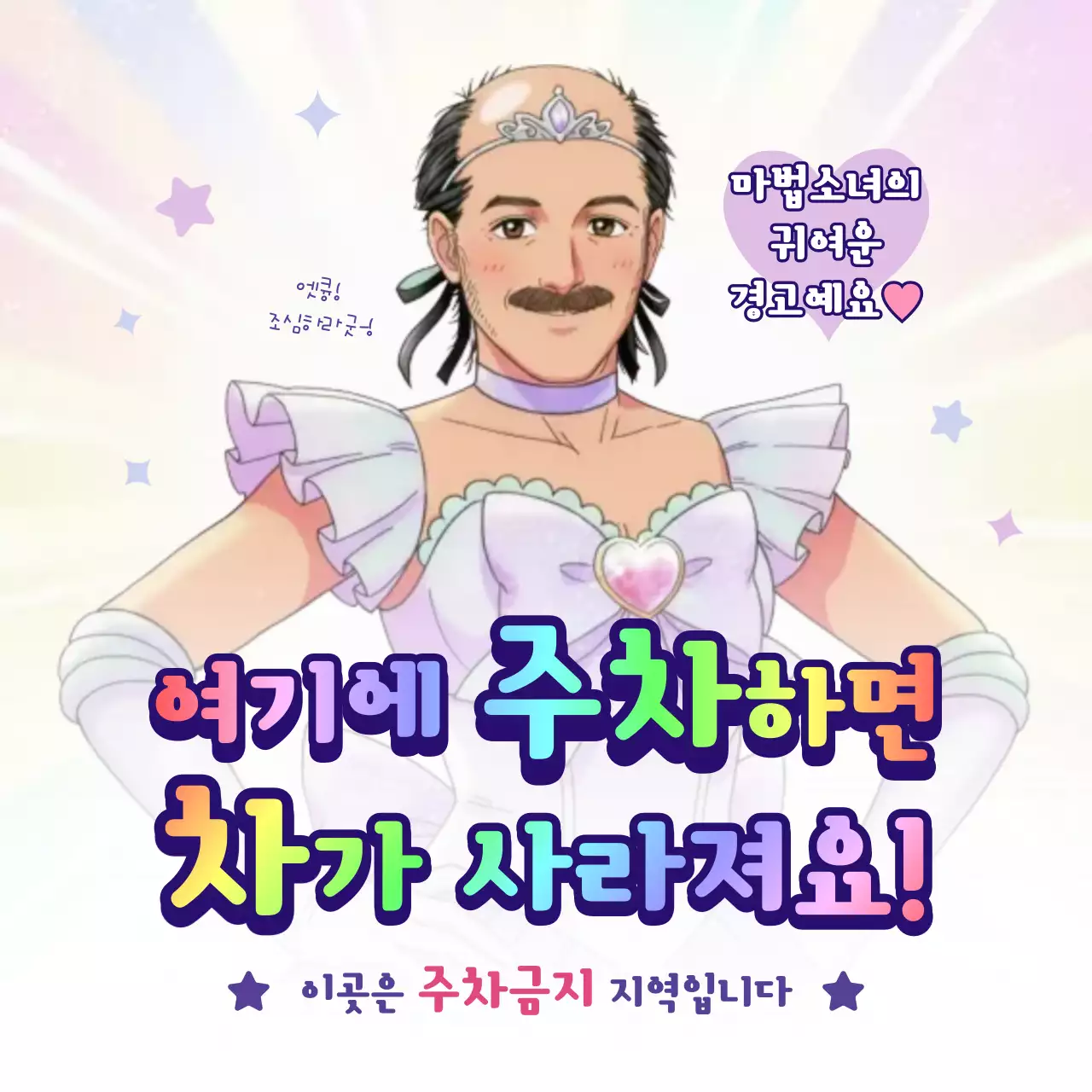 연보라 병맛 주차금지 안내