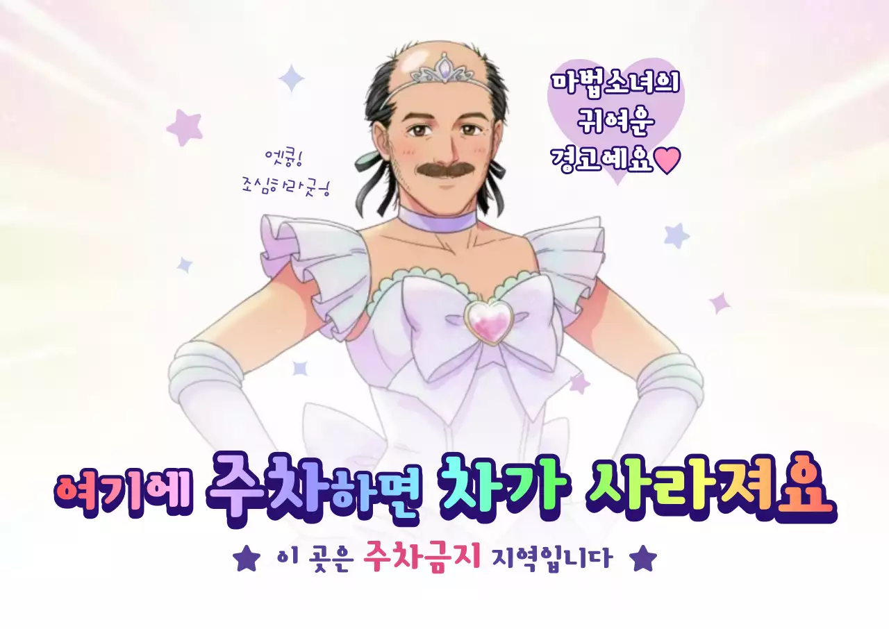 연보라 병맛 주차금지 안내