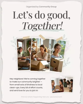 Beige Modern Community Invitation Instagram Post