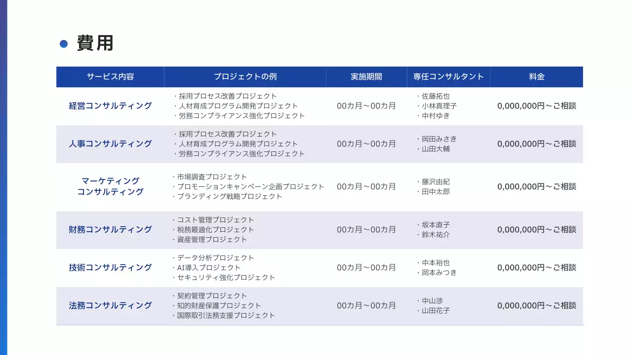 青 シンプル ビジネス 提案書