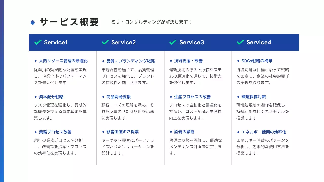 青 シンプル ビジネス 提案書