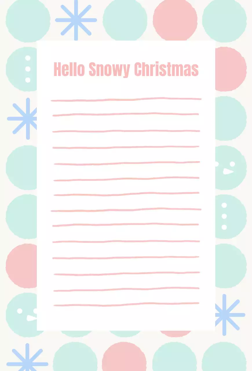 민트 아기자기한 크리스마스 카드