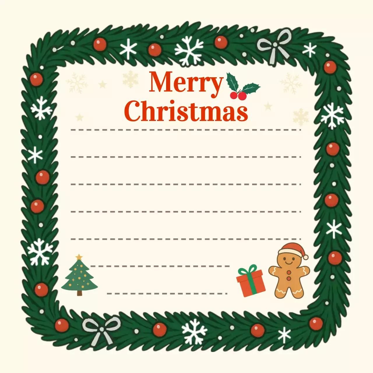 녹색 아기자기한 크리스마스 굿즈