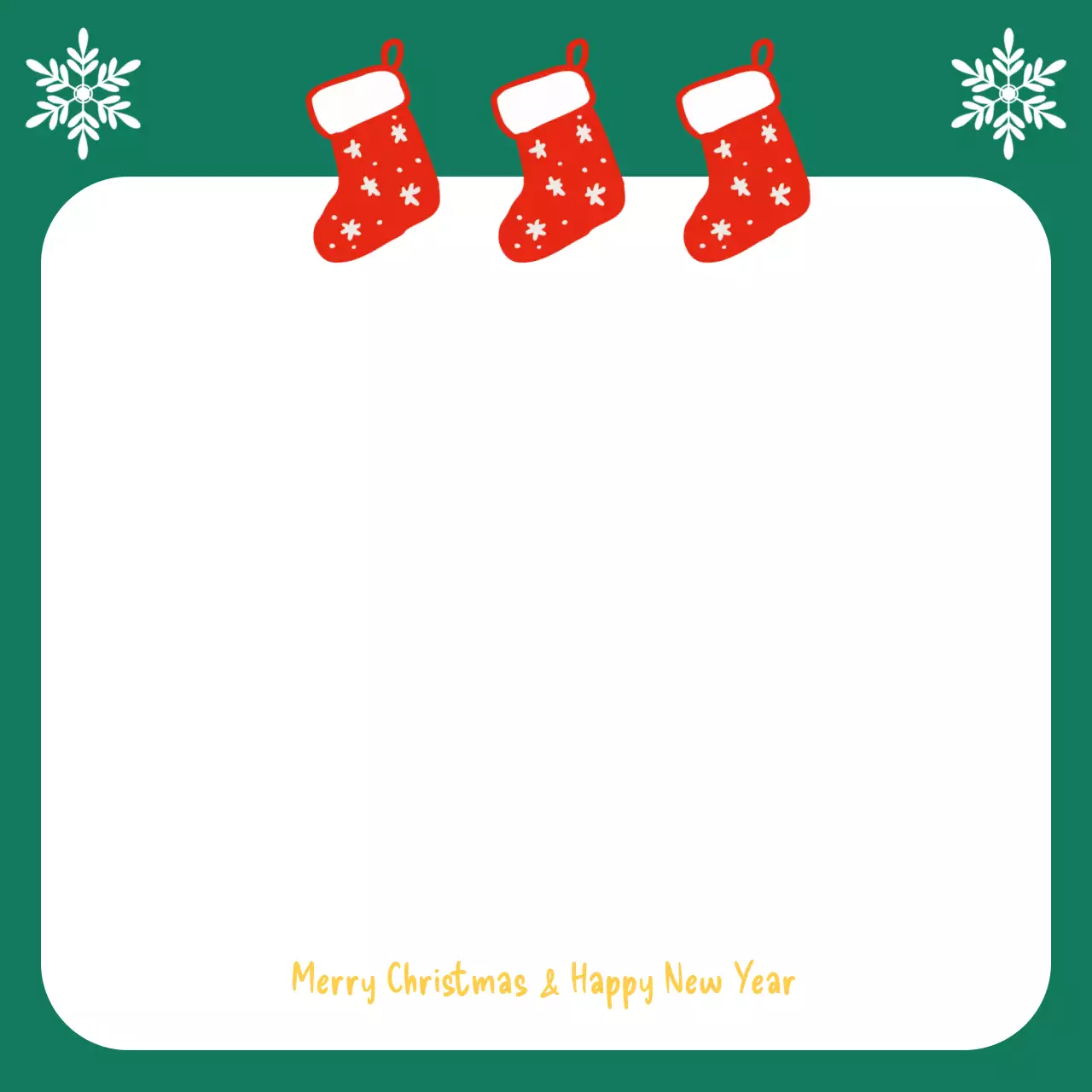 초록 심플 크리스마스 프레임