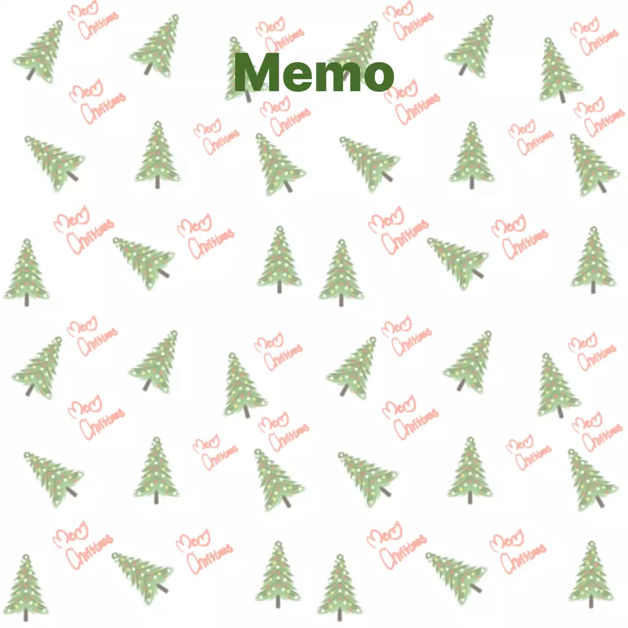 초록 심플 크리스마스 메모지