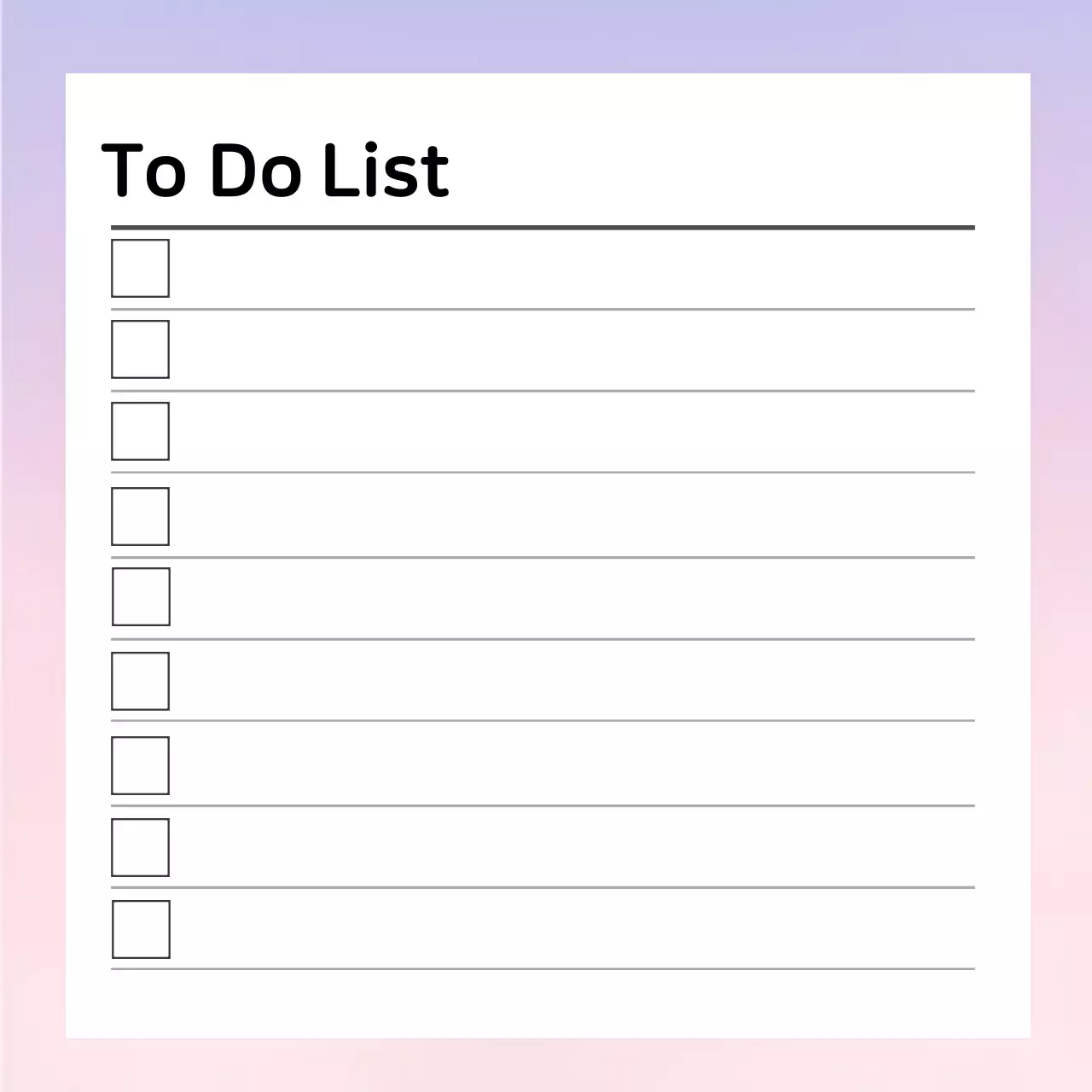 심플한 보라색 투두리스트
