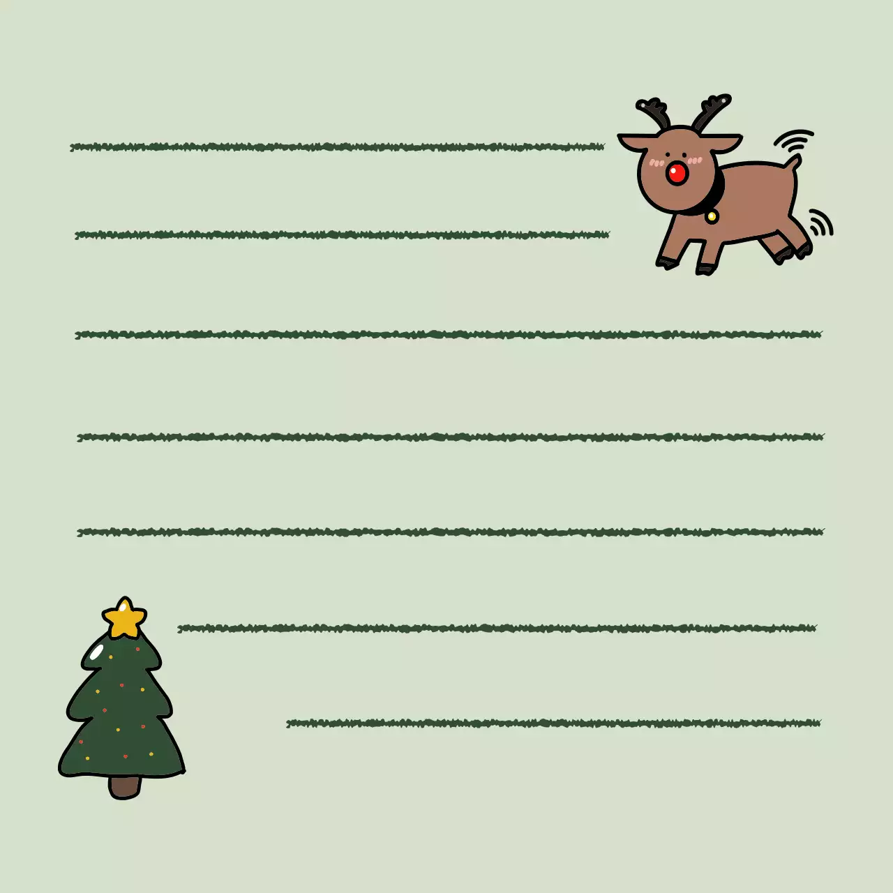 연두 아기자기한 크리스마스 메시지