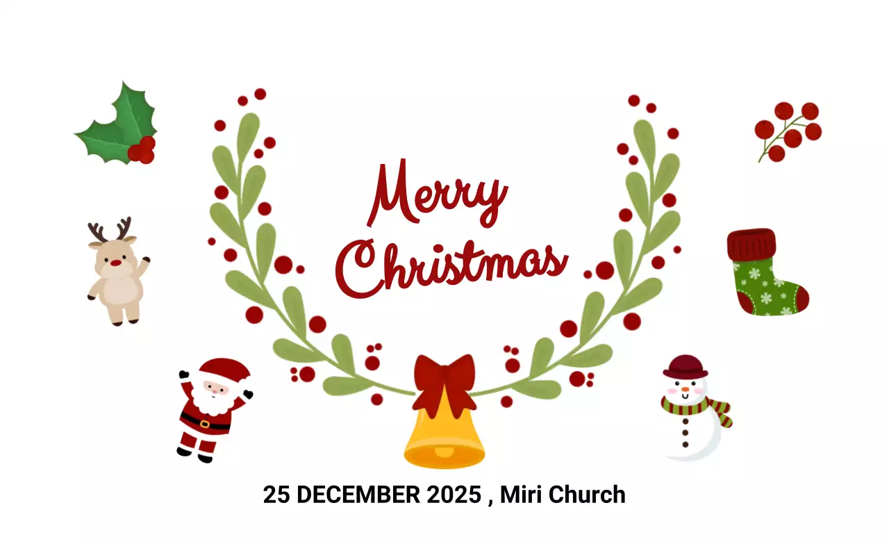 convite festivo de Natal vermelho