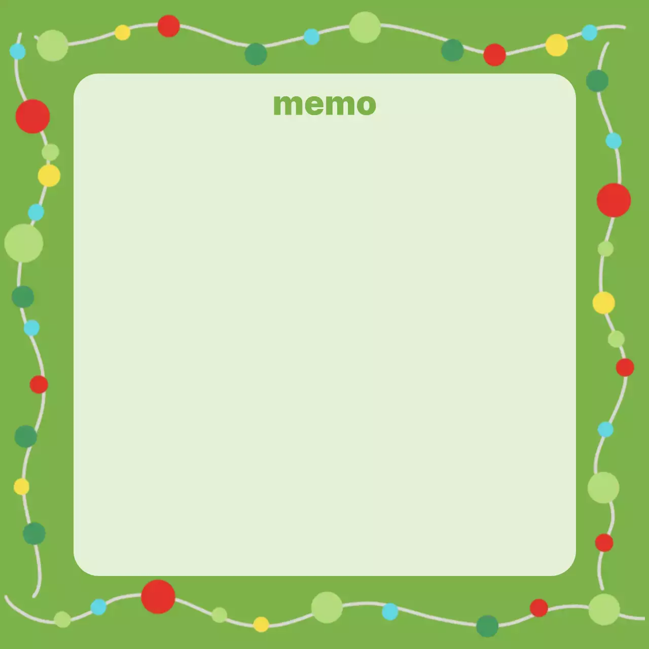 초록 아기자기한 메모지 문구