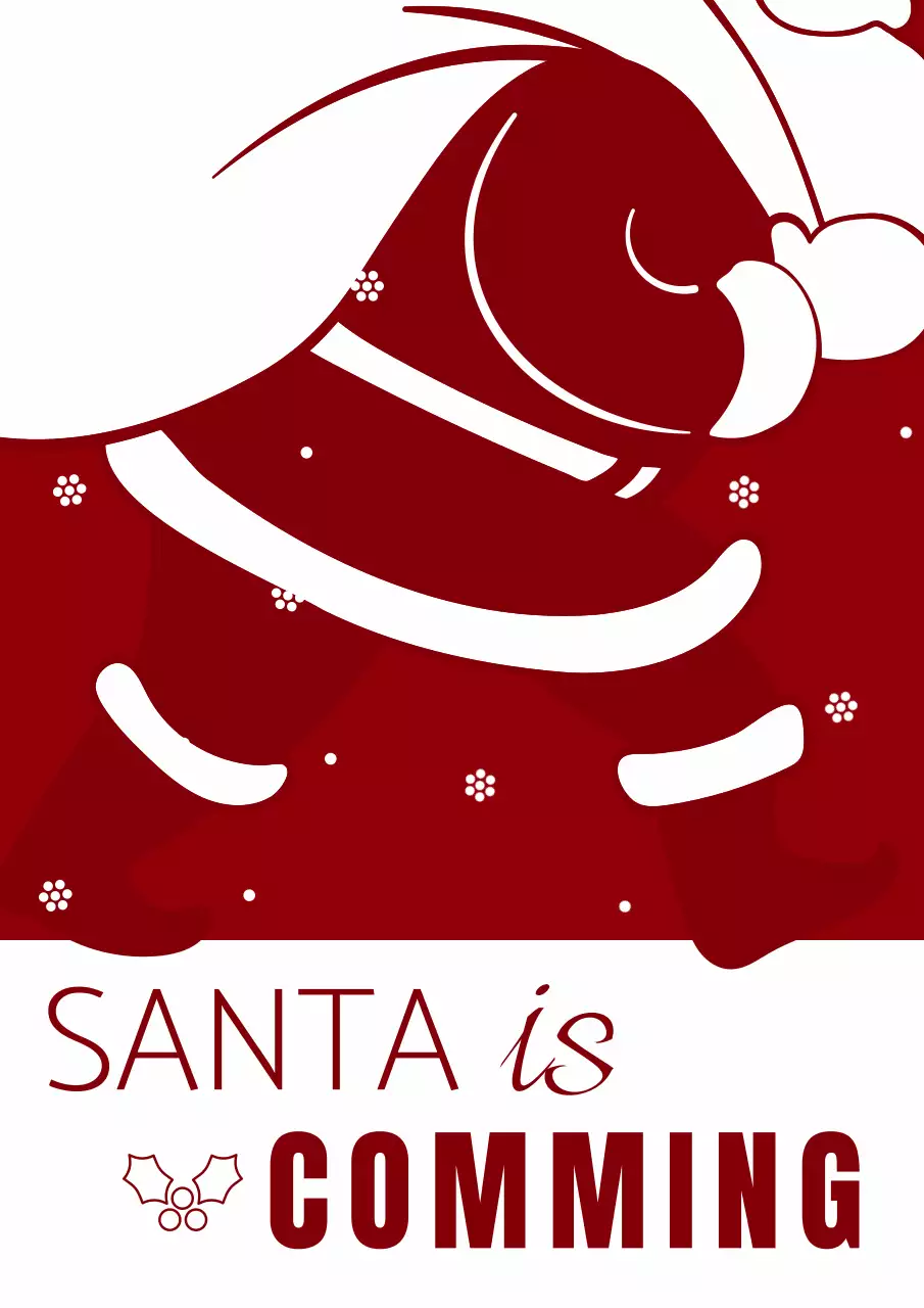 버건디 키치한 크리스마스 안내